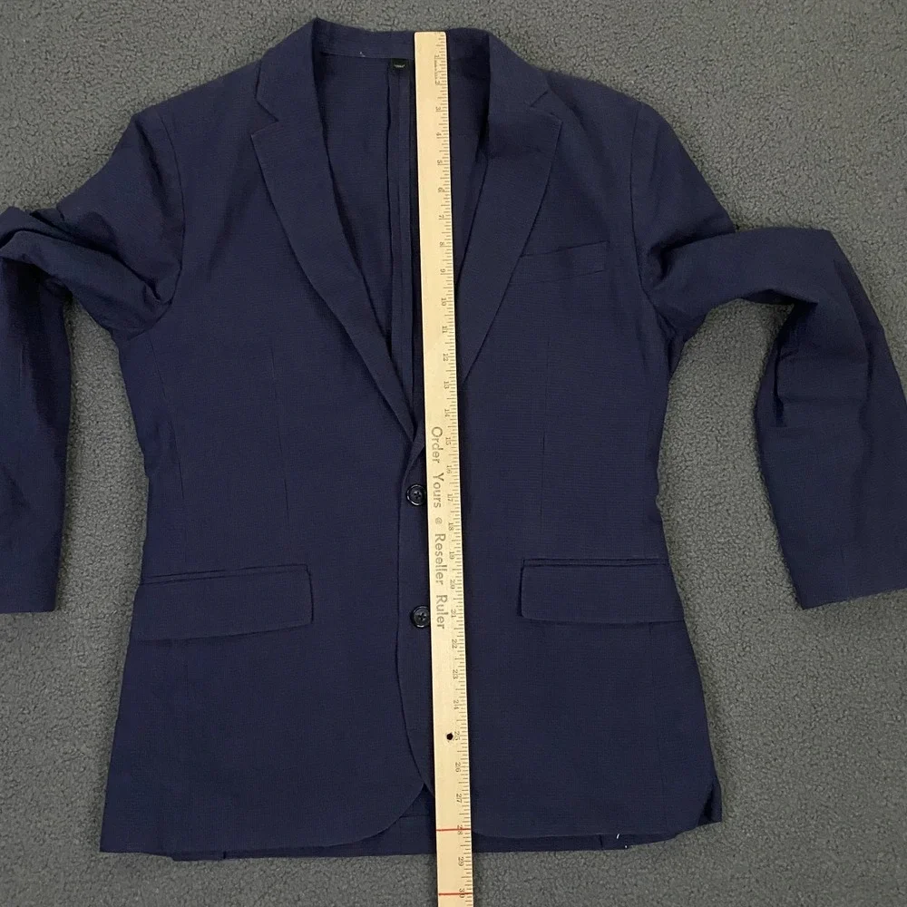 J.Crew Ludlow Blazer Mens 38S Blue Linen Cotton Somelos Unstructured Jacket NEW